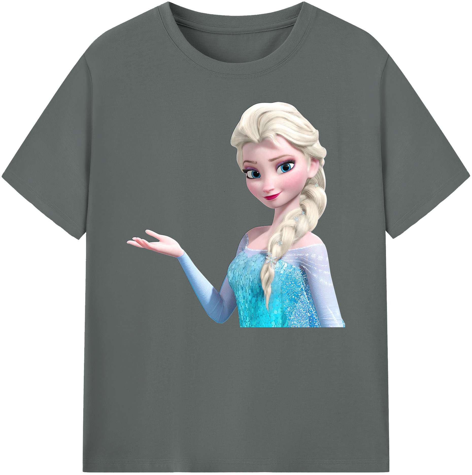 （画像用） アナと雪の女王 アンナ エルサ Frozen Anna Elsa 綿100％ メンズ半袖Tシャツ｜肌触りやわらか＆通気性
